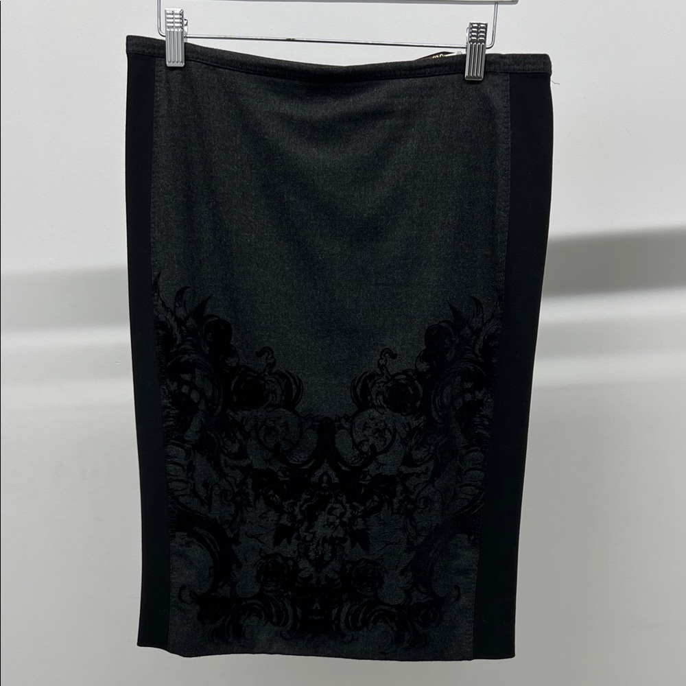 Roberto Cavalli Wool Printed Pencil Skirt